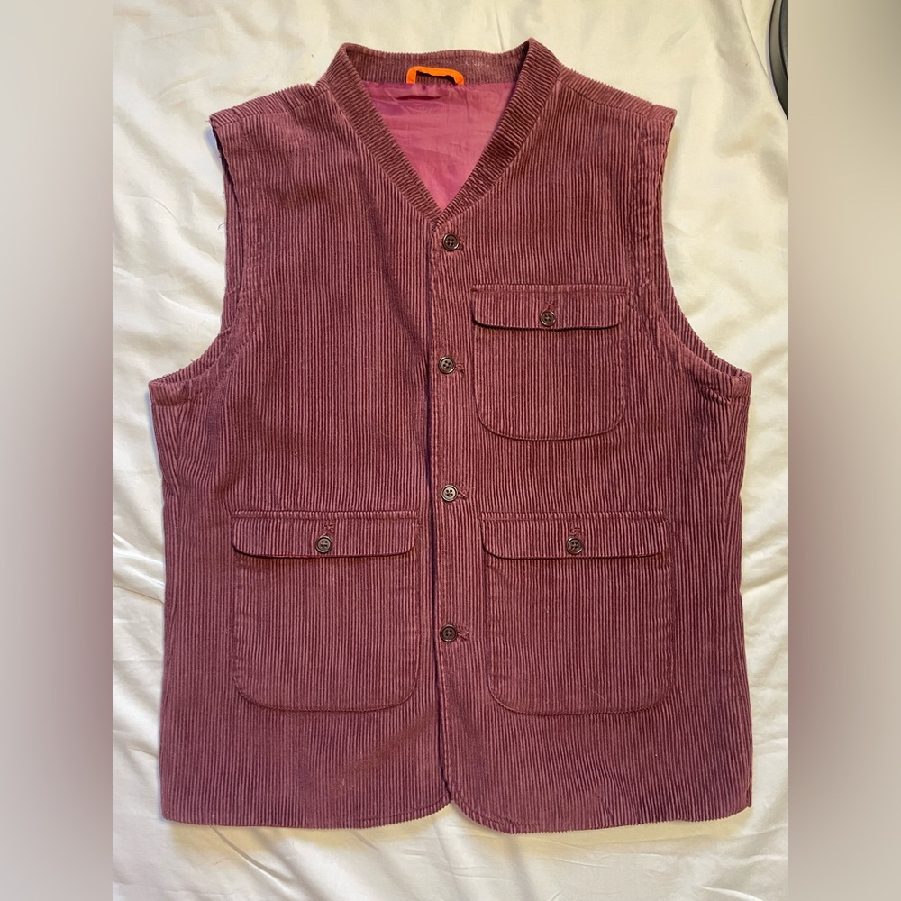 Far Afield Corduroy Vest Large/Medium Chocolate Plum